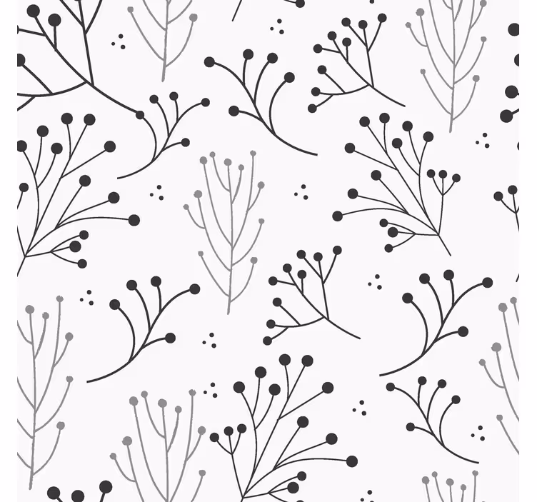 Minimalistische bloemen Moderne raambekleding - TenStickers