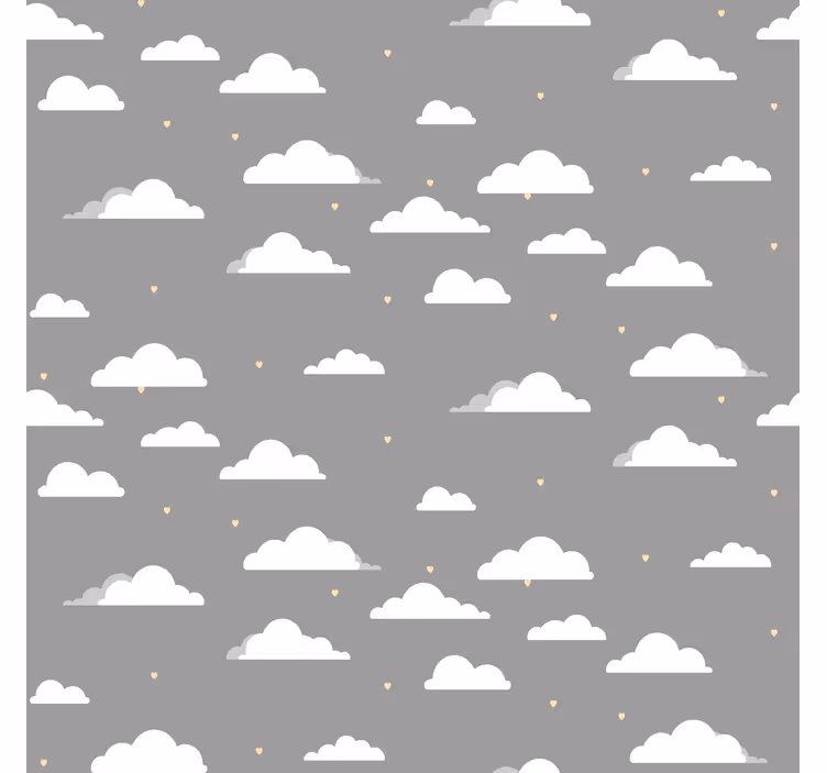 Grijs patroon rolgordijn wolken - TenStickers