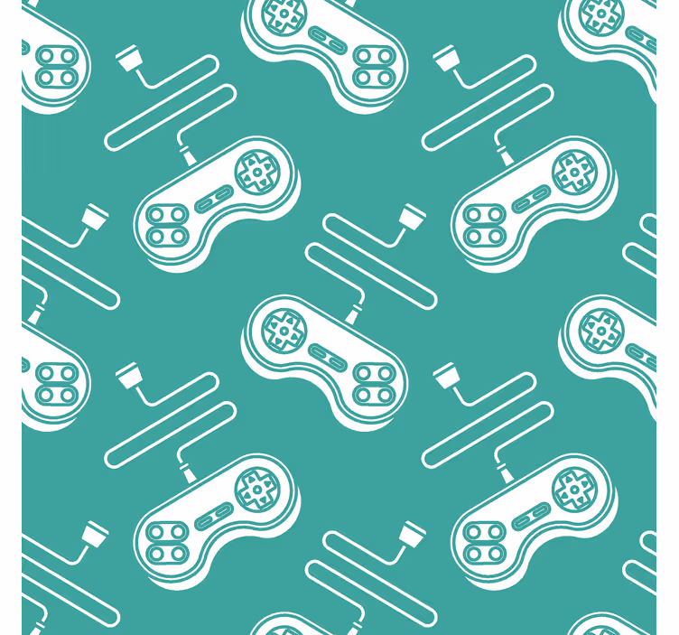 Retro wit controlepatroon nerd rolgordijn - TenStickers