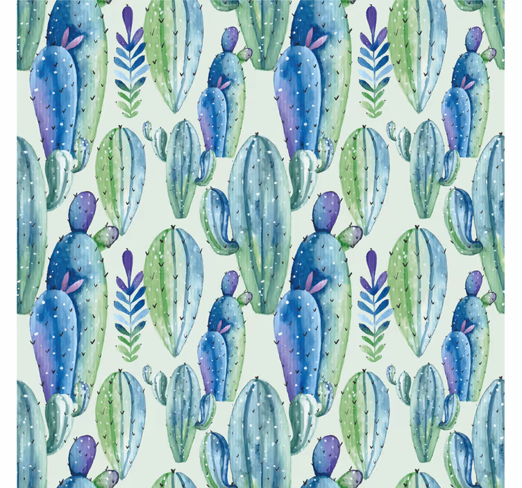 Botanische stijl Cactus rolgordijn - TenStickers