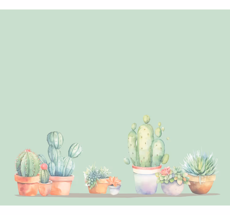 Minimalistische stijl Cactus jaloezie - TenStickers