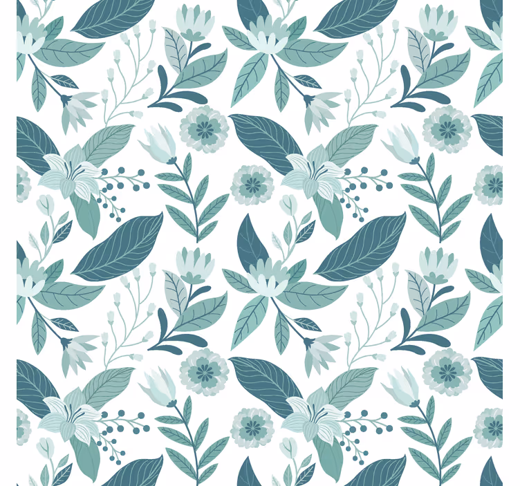 Flora in Scandinavische stijl rolgordijn - TenStickers