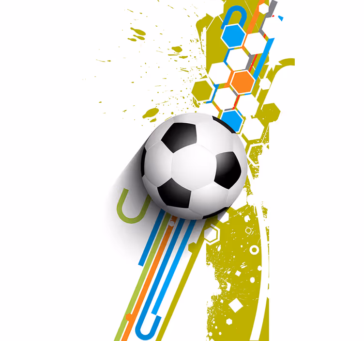 In actie rolgordijn voetbal - TenStickers