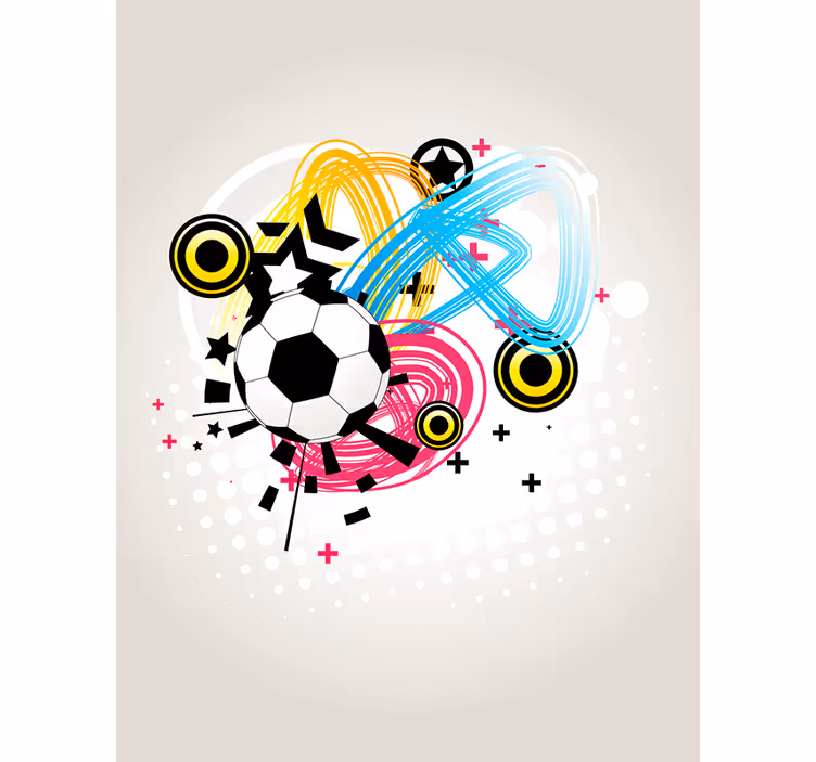 Passie in beweging rolgordijn voetbal - TenStickers