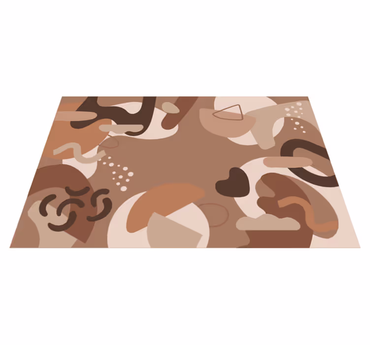 Abstracte vormen mocha mousse moderne placema - TenStickers