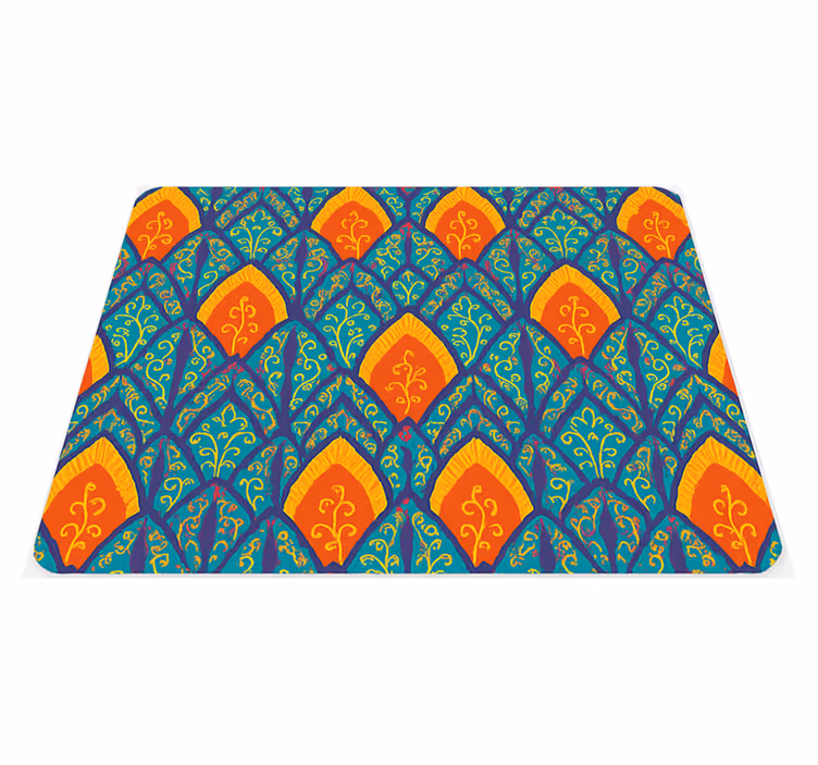 Originele placemat kleurrijk indisch pauwenpatroon - TenStickers