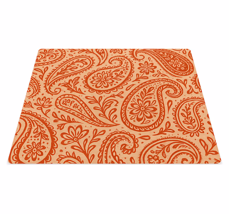 Originele placemat warm rood paisley patroon - TenStickers