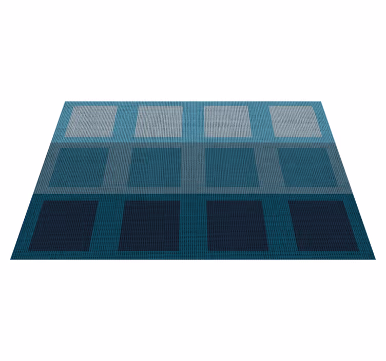 Blauwe vierkanten moderne placemats - TenStickers