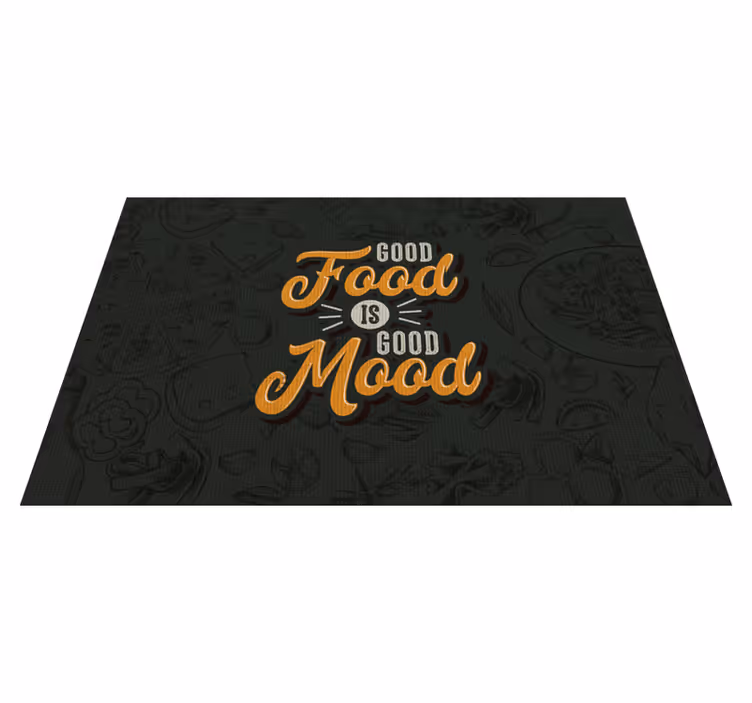 De zinnen van voedsel citeren placemats - TenStickers