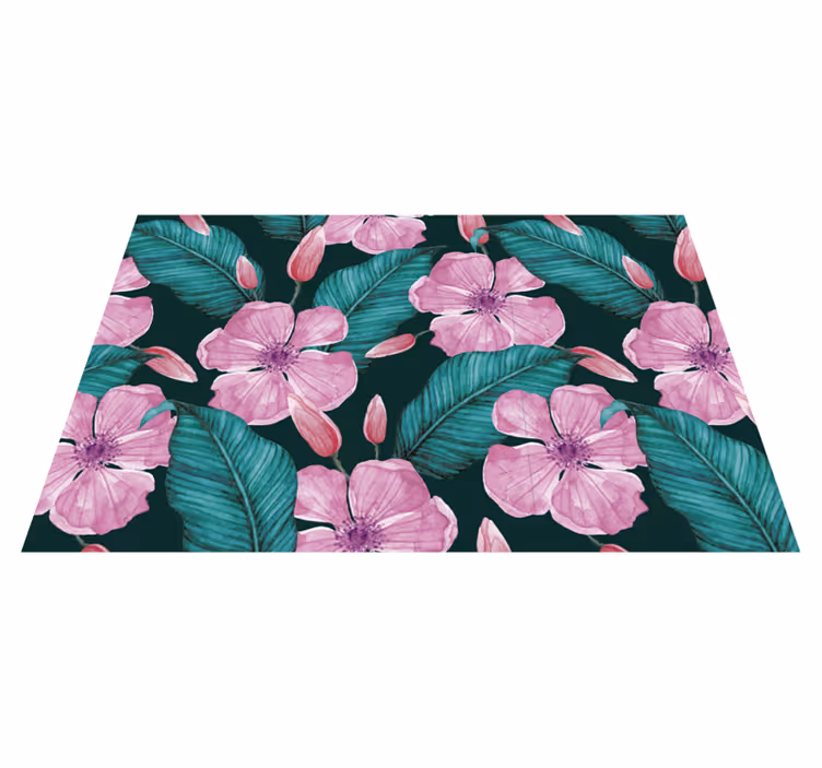 Houten placemat tropisch bloemenmotief - TenStickers