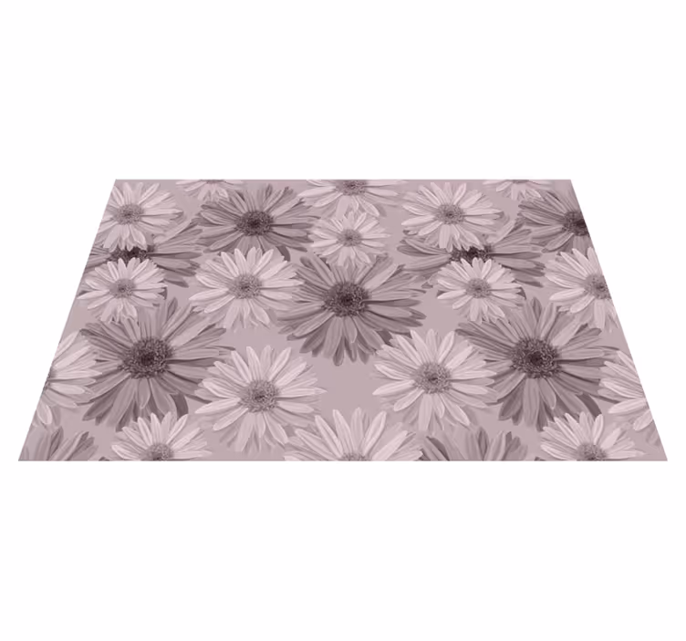 Houten placemat met bloemenpatroon - TenStickers