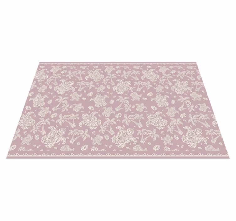Houten placemat met bloemenmotief oppervlak - TenStickers