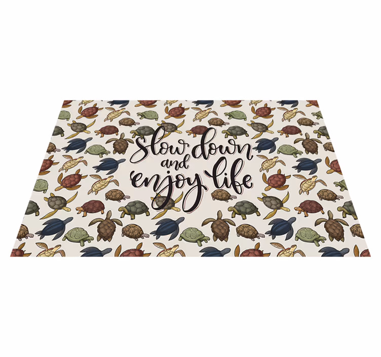 Verscheidenheid van placemats van schildpaddentekst - TenStickers