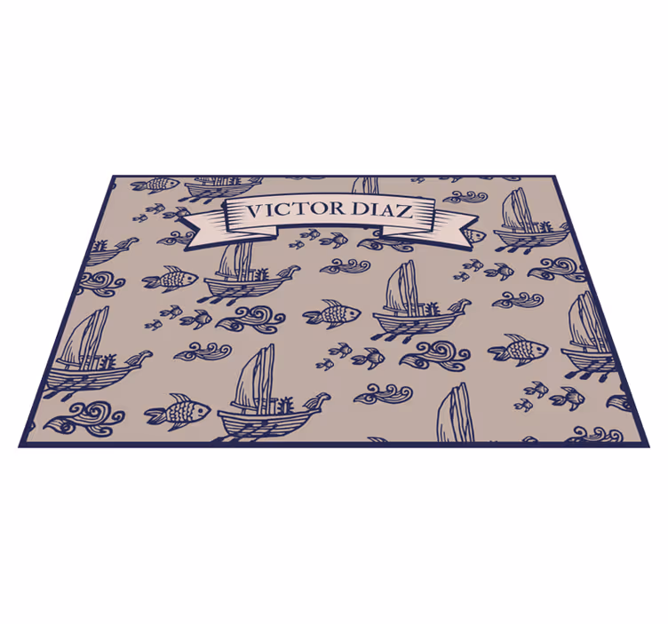 Originele placemat met zeilmotief patroon - TenStickers