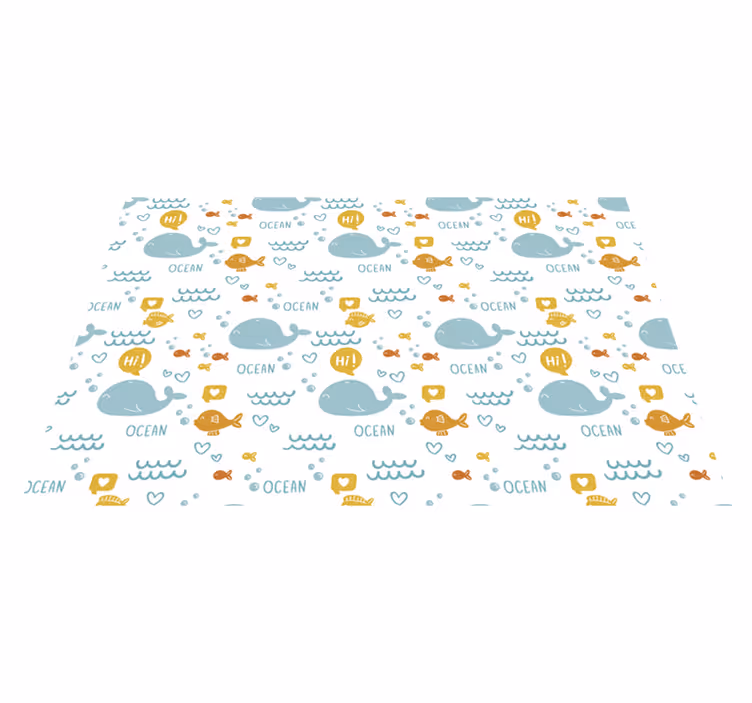 Vissen placemats Kleurrijke en vrolijke oceaan - TenStickers