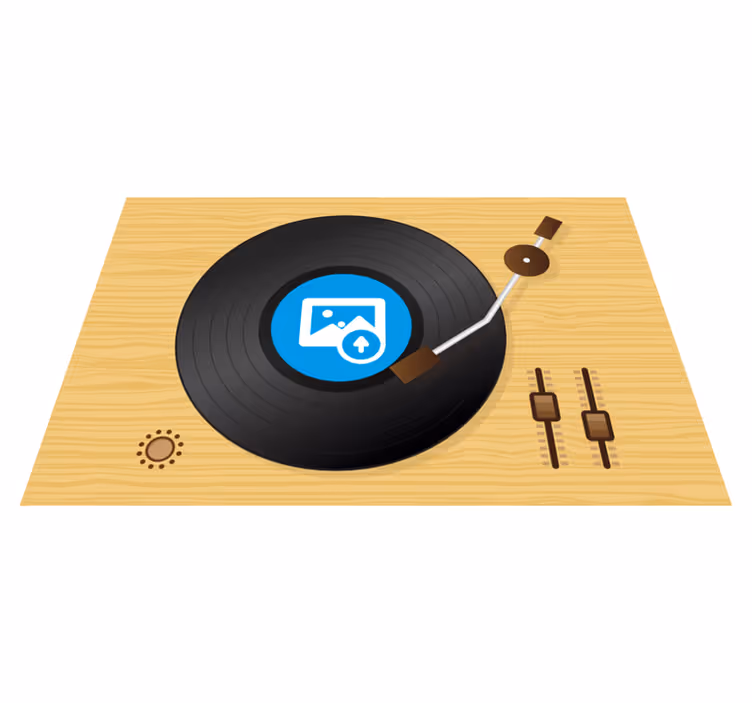 Originele placemat vinyl record artwork - TenStickers