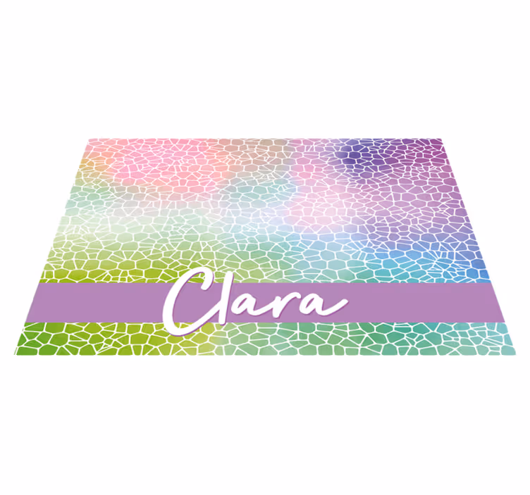 Moderne placemats Moder patroon aanpasbare naam - TenStickers