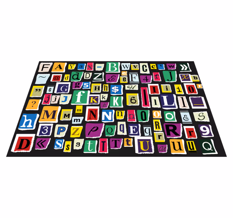 Originele placemat kleurrijke alfabetletters - TenStickers