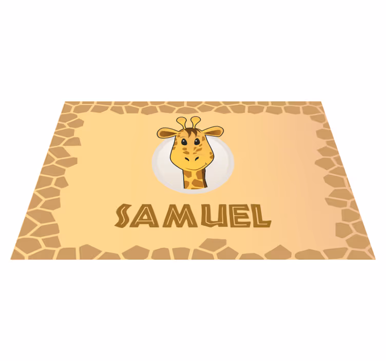 Kinder placemat giraffe karakterontwerp - TenStickers