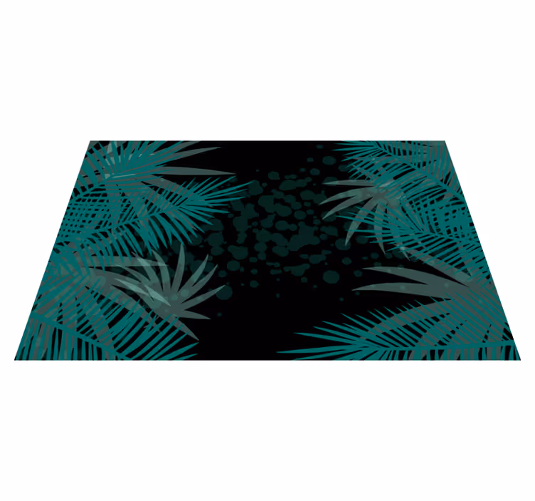Moderne placemat tropisch bladeren achtergrond - TenStickers