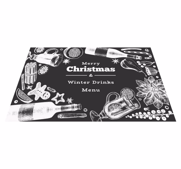 Restaurant placemats Kerstmenu - TenStickers