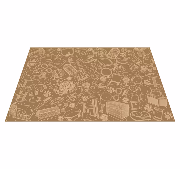 Houten placemat intricate keuken elementen - TenStickers