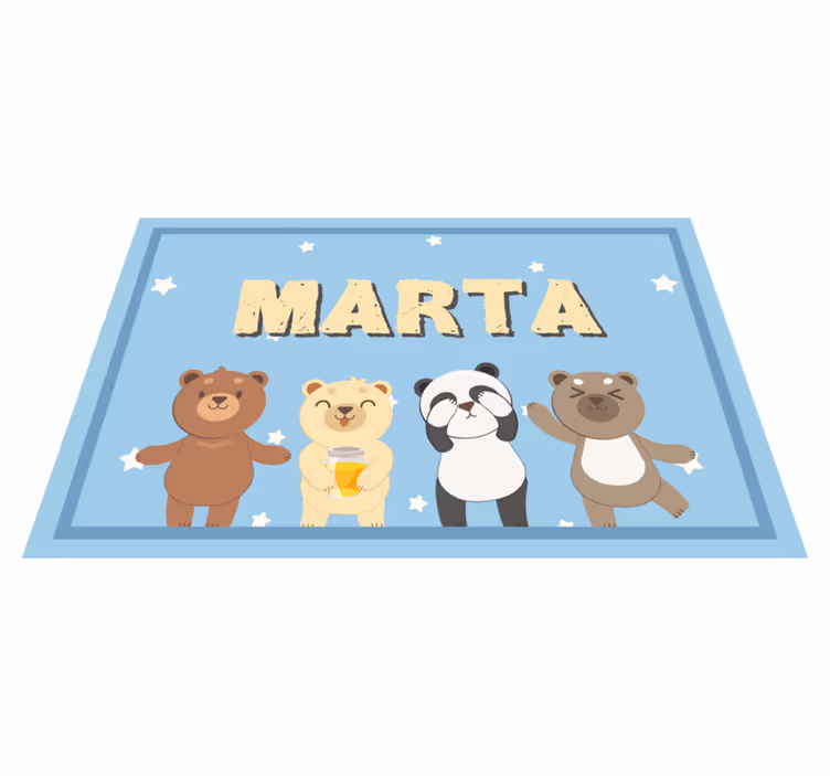 Kinder placemat Schattig draag klantgericht - TenStickers