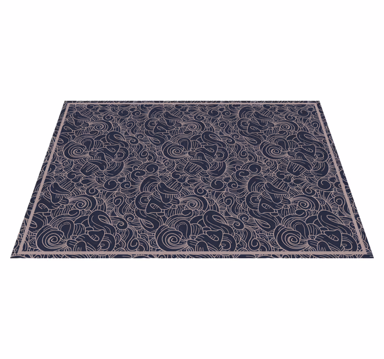Houten placemat met draaikolkenpatronen - TenStickers
