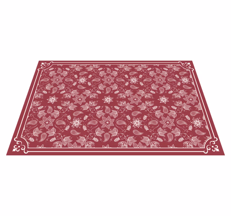 Houten placemat met bloemenpatroon tafelkleed - TenStickers