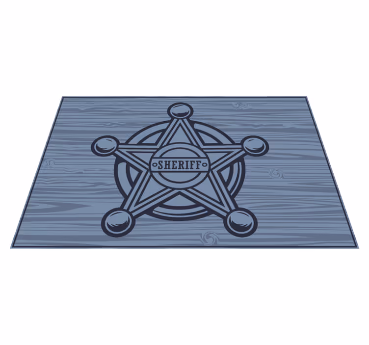 Placemat met naam sheriff ster embleem - TenStickers