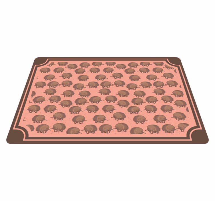 Originele placemat met egeltjespatroon - TenStickers