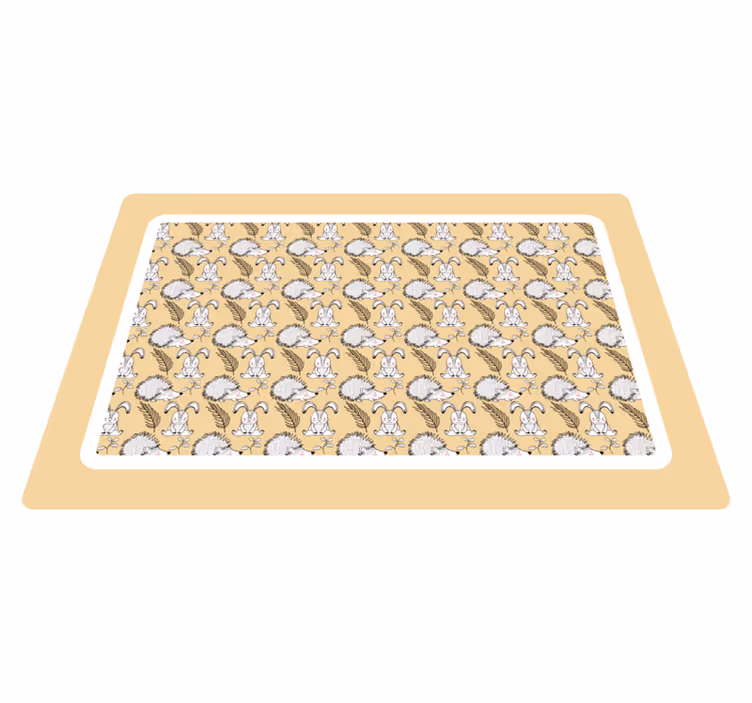 Kinder placemat schattige cartoonfiguren - TenStickers