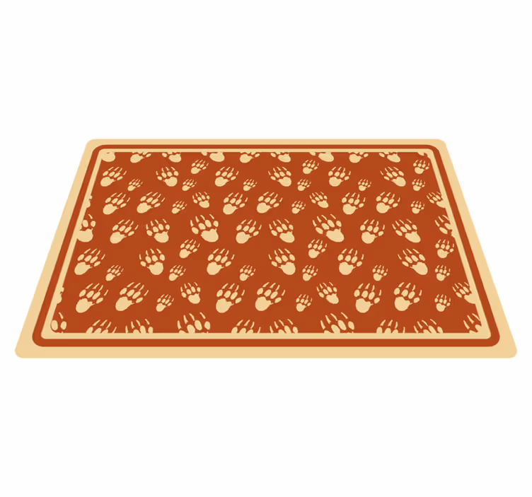 Houten placemat met pootafdrukken patroon - TenStickers