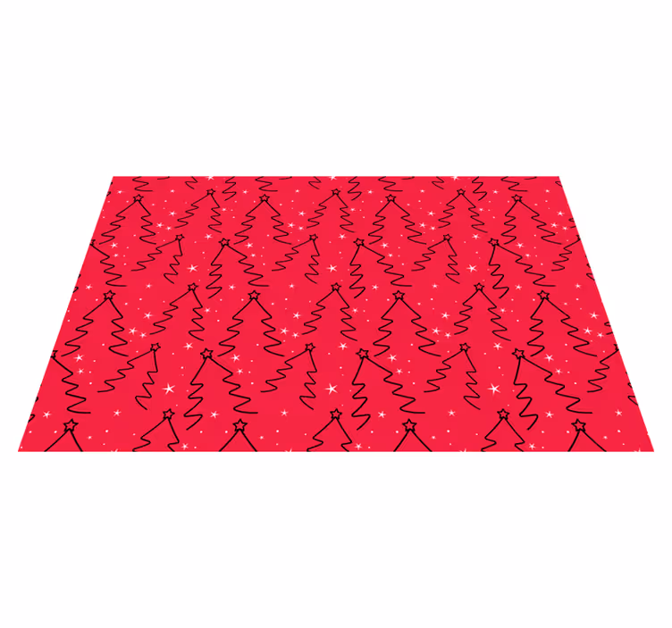 Kerstmis placemat met stijlvol kerstboom motief - TenStickers