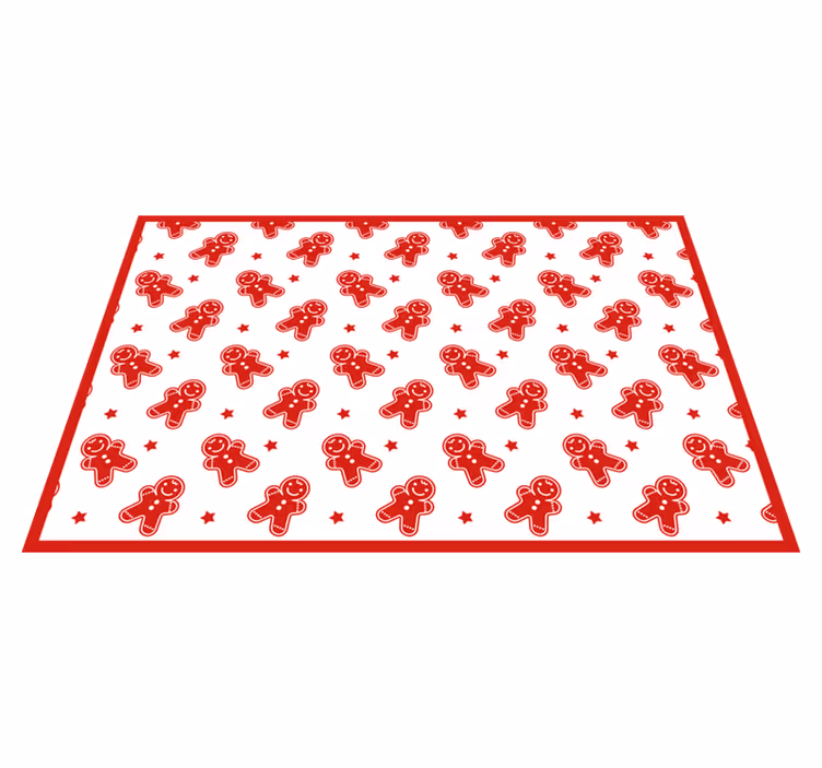Kerstmis placemat met peperkoeken figuren patroon - TenStickers
