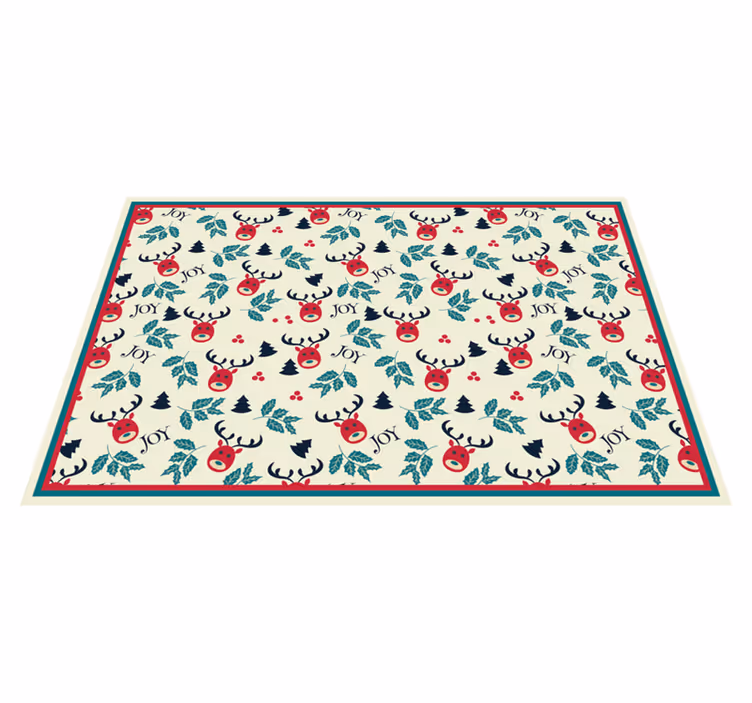 Kerstmis placemat Vreugde en rendieren - TenStickers