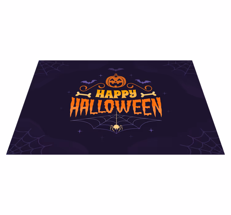 Vrolijke halloween-tekstplacemat - TenStickers