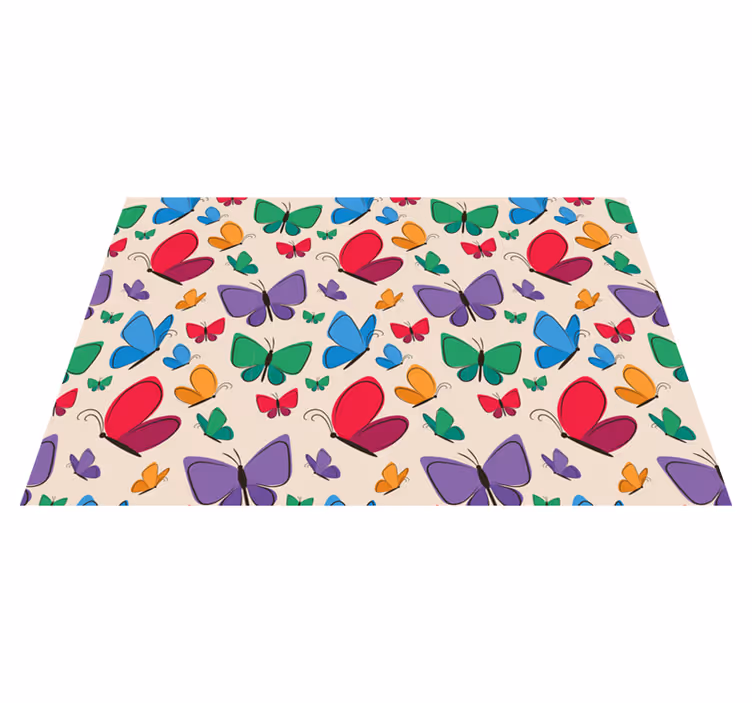 Originele placemat kleurige vlinder schikking - TenStickers