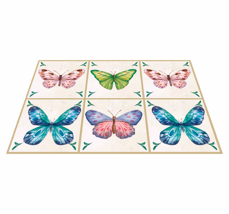 Originele placemat levendige vlindercompositie - TenStickers