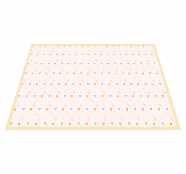 Kinder placemat met hartjespatroon achtergrond - TenStickers