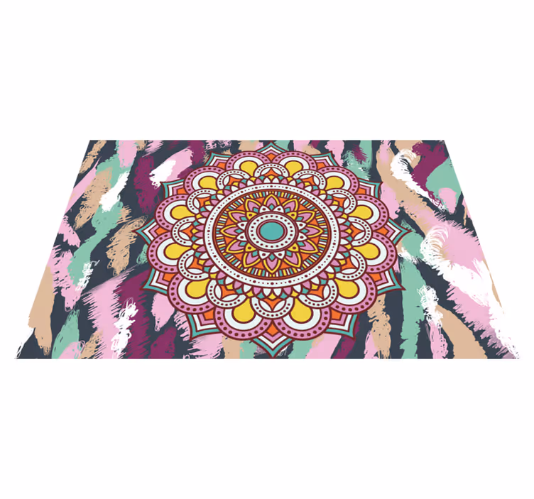 Houten placemat lively mandala element - TenStickers