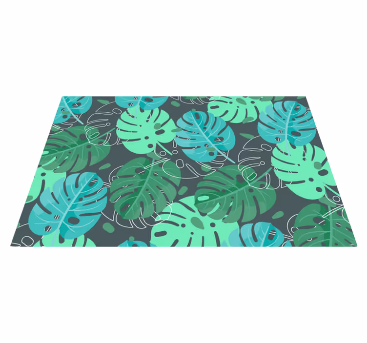 Houten placemat met tropisch bladerenpatroon - TenStickers