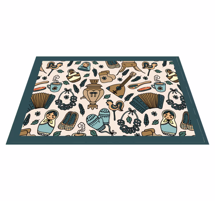 Originele placemat culturele iconen patroon - TenStickers