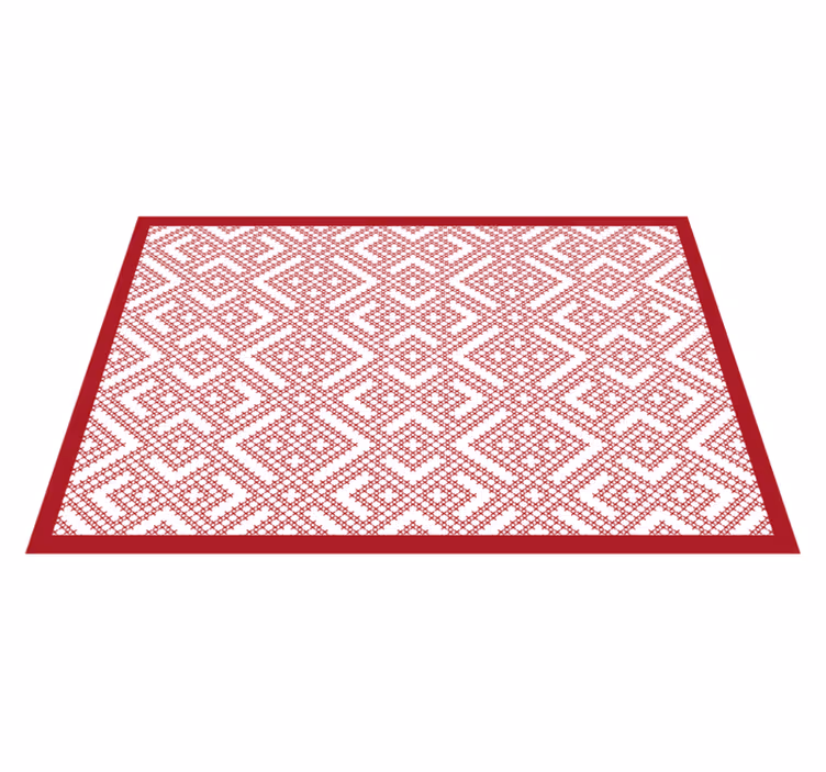 Houten placemat met geometrisch patroon textura - TenStickers