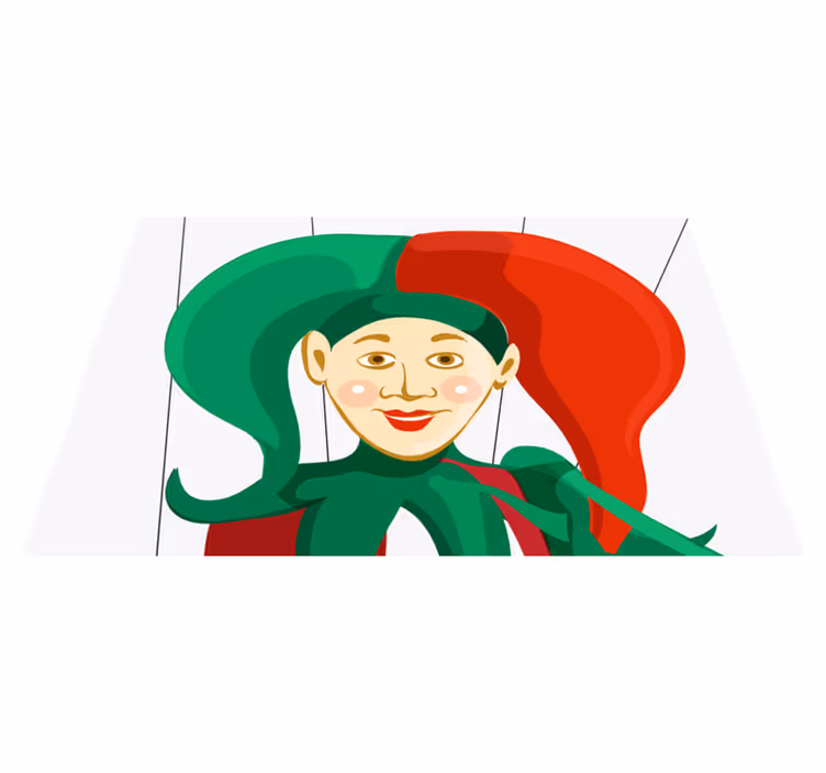 Originele placemat jester karakterillustratie - TenStickers
