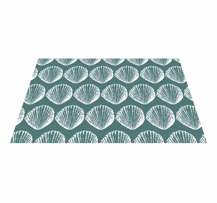 Houten placemat met schelpenpatroon tafel - TenStickers