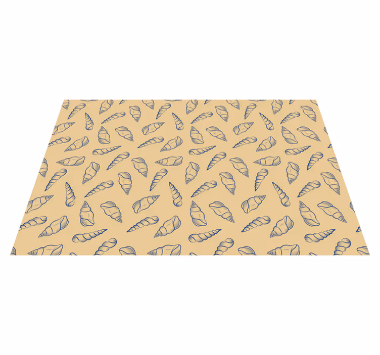 Houten placemat met schelpjespatroon oppervlak - TenStickers