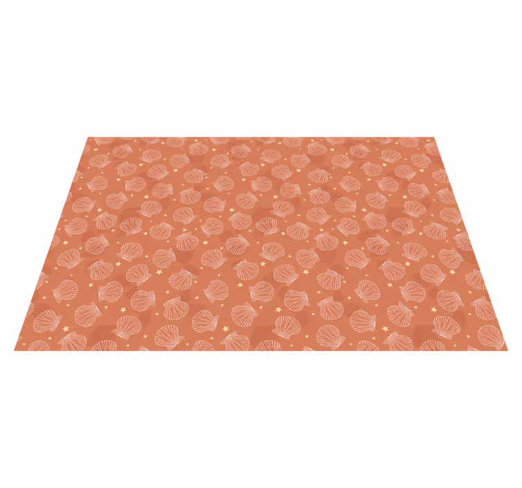 Houten placemat met schelpenpatroon - TenStickers
