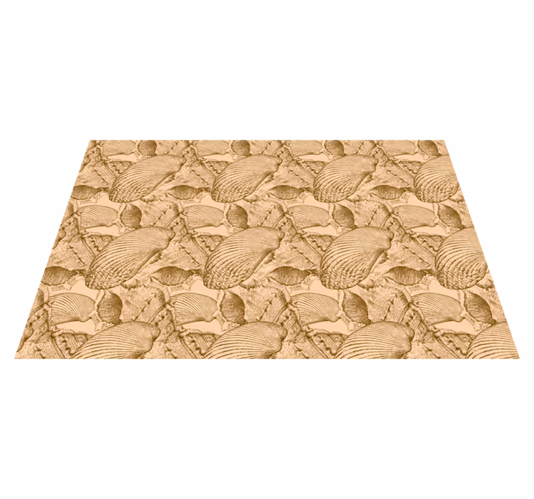 Houten placemat met schelpenstructuur oppervlak - TenStickers