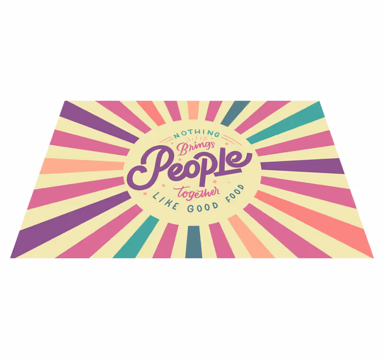 Placemat met tekst niets brengt mensen samen - TenStickers